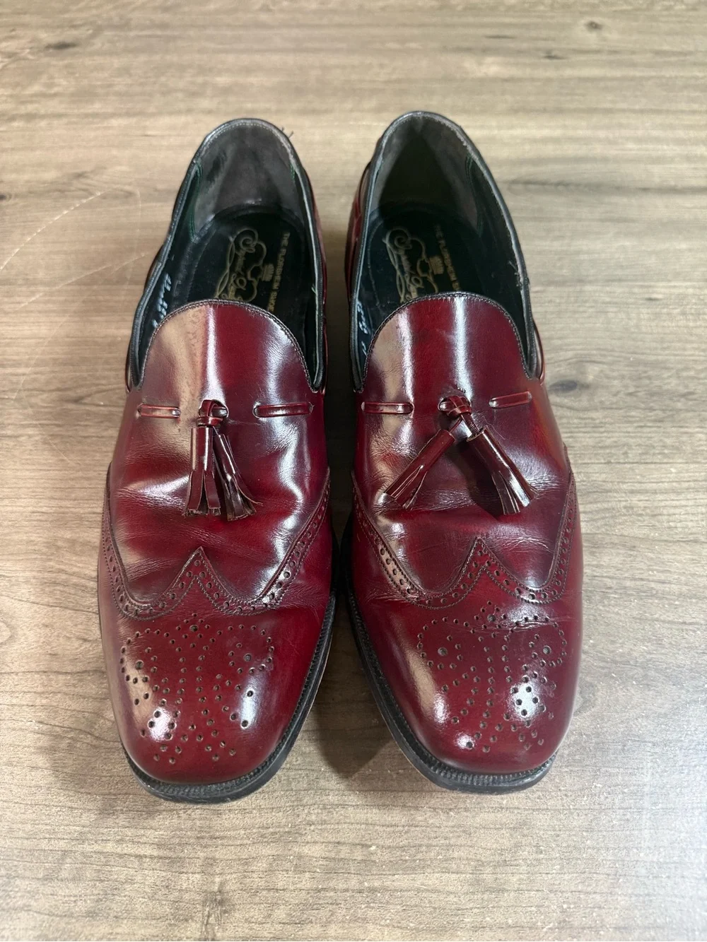 Vintage Florsheim Imperial 644736 Oxblood Tassel Loafers Men’s 13A USA Leather